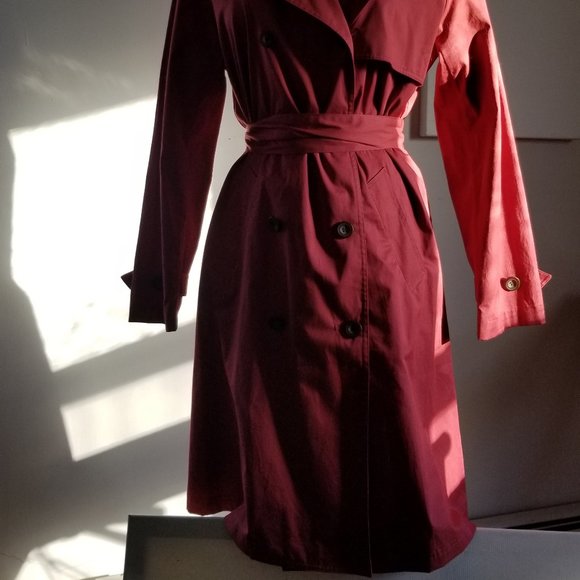 Garnet Hill Double Breasted Belted Trench Jacket - Picture 15 of 16